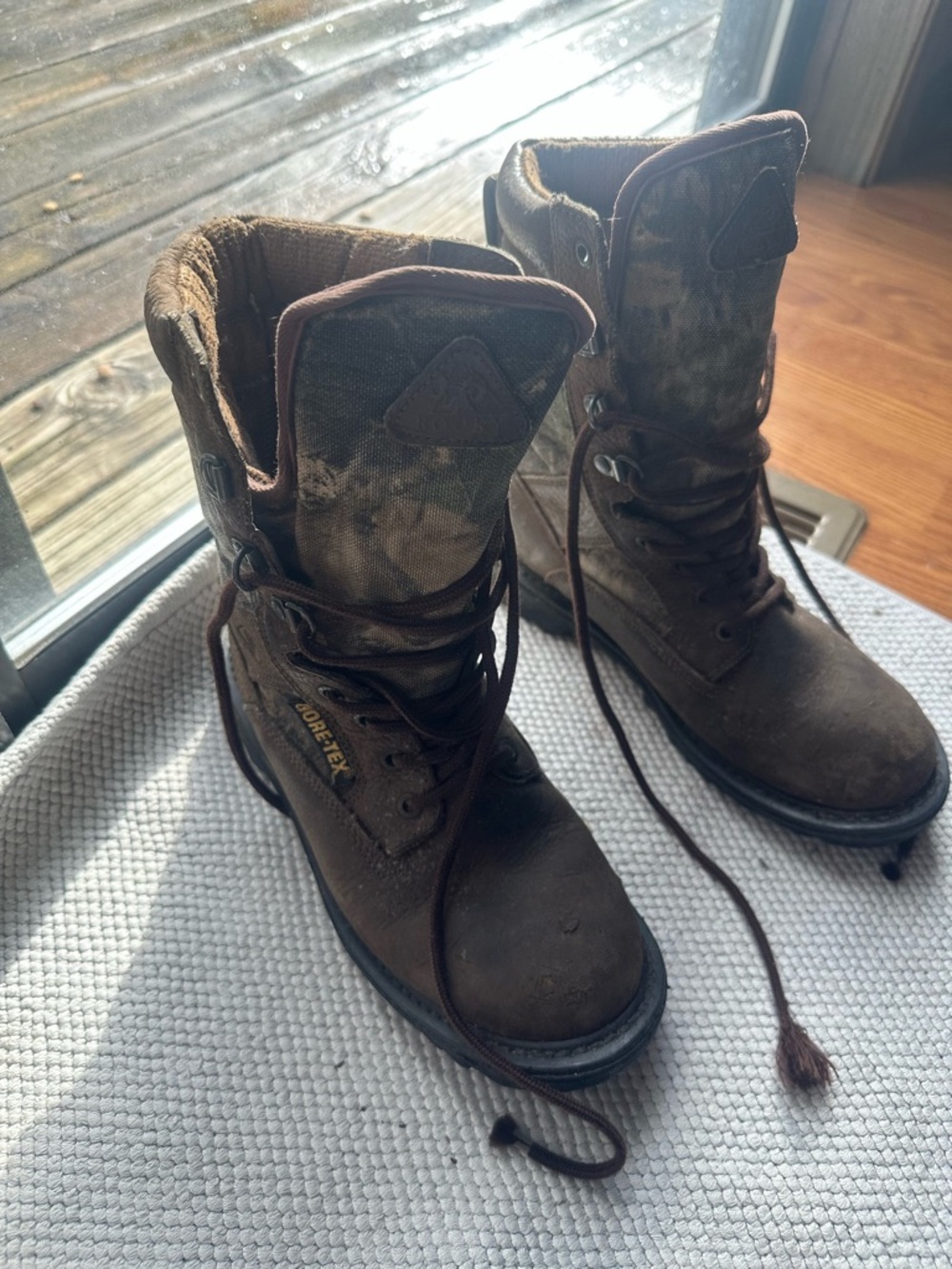 Rocky Brown Camouflage Lace-Up Boots - Picture 1 of 12